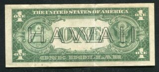 FR.  2300 1935 - A $1 ONE DOLLAR“HAWAII” SILVER CERTIFICATE P - C BLOCK EXTREMELY FINE 2