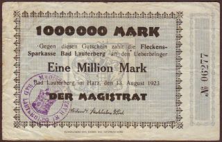 Germany Bad Lauterberg Im Harz 1 Million Mark 1923
