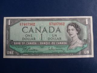 1954 Canada 1 Dollar Bank Note - Beattie/raminsky - Ez7407962 - - Au - Unc Cond.  18 - 53