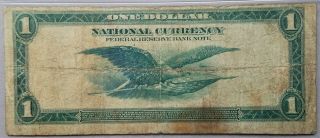 1918 Series $1 One Dollar Federal Reserve Note Cleveland Blue Seal PMG Fine - 12 3