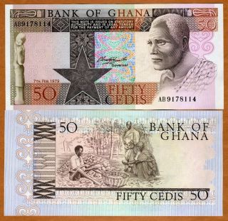 Ghana / Africa,  50 Cedis,  1979,  P - 22 (22a),  Unc