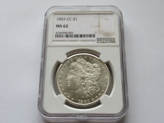 1883 Cc Morgan Silver Dollar,  Ngc Ms62