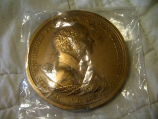 Estate Vintage U.  S.  3in.  Bronze Medal - Martin Van Buren 108