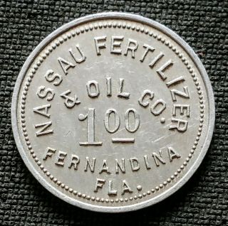 Good For Trade Token - $1 Nassau Fertilizer & Oil Co.  Fernandina,  Fl