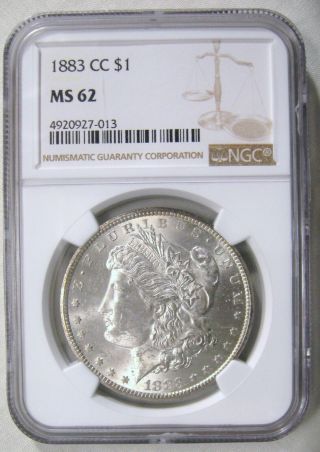1883 - Cc Morgan Silver Dollar Ngc Ms - 62