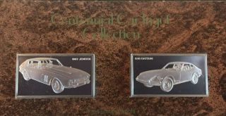 1967 Jensen & 1970 Datsun Car Set (2) Sterling Silver Bars.  925 - 130.  6 Grams
