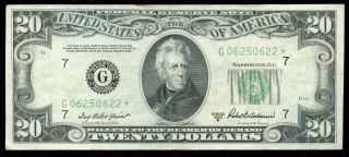 Series 1950 - B $20 Federal Reserve Star Note Chicago,  Il 06250622