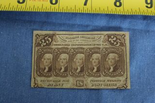 U.  S.  25 Cent Jefferson Stamp Paper Fractional Currency