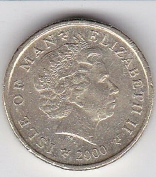 ISle of Man 2000 One Pound Coin LOOK 2