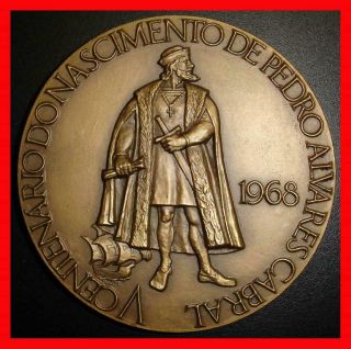 Epic Navigator Pedro Álvares Cabral/ Age Of Discovery/bronze Medal By Duarte