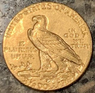 1914 D INDIAN HEAD $2.  5 DOLLAR QUARTER EAGLE GOLD COIN Scratched 2