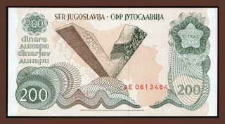 Yugoslavia 200 Dinara 1990 Pick 102
