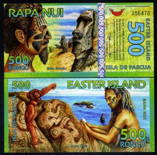Easter Island,  500 Rongo,  2012,  Polymer,  Unc Redesigned