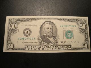 (1) $50.  00 Series 1985 Federal Reserve Note Bu (a) Uncirculated