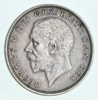 World Coin - 1934 United Kingdom 1/2 Crown - 13.  6g - World Silver Coin 538