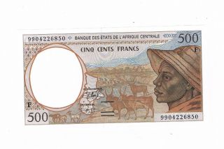 Central African States P 301ff Central African Republic 500 Francs 1999 Unc