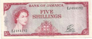 Jamaica - Five (5) Shillings 1964 Xf