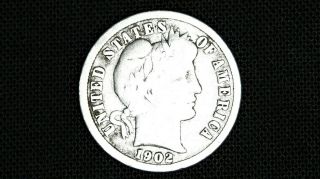 1902 O Barber Dime - 90 Silver Old Us Coin,  Average Circulation
