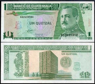 Guatemala 1 Quetzal 1993 P 73 Unc
