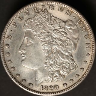 1890 Cc Morgan Silver Dollar - Uncirculated Cleaned Bu Ms - Carson City