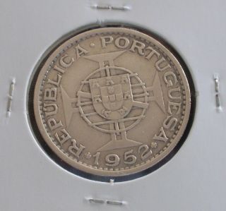 Angola / Portugal - 20 Escudos - 1952 - Silver - F 2