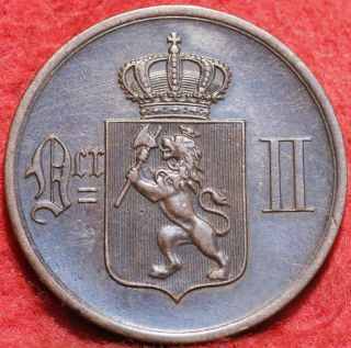 1896 Norway 5 Ore Foreign Coin
