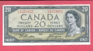 1954 Bank Of Canada $20 Twenty Dollar - Bill Note - Beattie / Coyne H/e 1573952