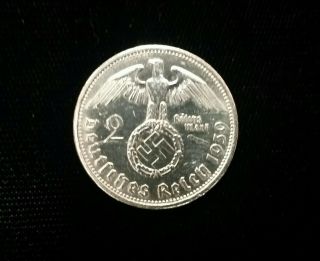 1939 - A 2 Silver Reichsmark With Swastika