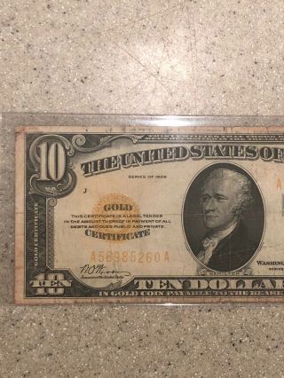 1928 10 dollar gold certificate 3