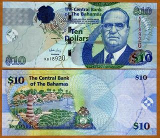 Bahamas,  10 Dollars,  2009,  P - 73a,  Unc