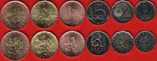 Czech Republic Set Of 6 Coins: 1 - 50 Korun 2010 - 2013 Unc