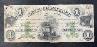 1862 Bank Of Commerce - Orleans One Dollar Large Note