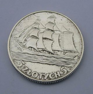 Silver Coin 5 Zloty 1936 Poland