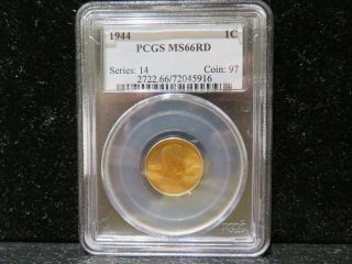 1944 Lincoln Wheat Penny PCGS MS 66 RD A004 2