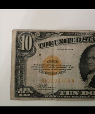 USA Gold Certificate 10 Dollar 1928 3