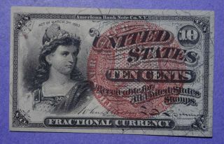 10 Cent Fractional Currency Fourth Issue Fr - 1261 Cu