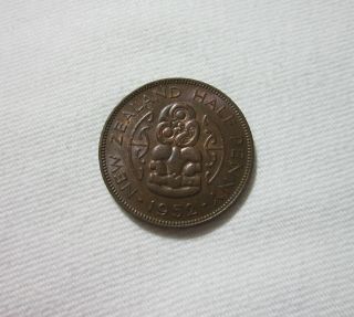 Zealand 1/2 Penny,  1952.  King George Vi.