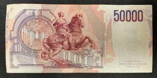 1984 ITALY 50,  000 LIRE BANK NOTE VERY FINE NR 2