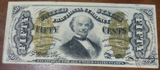 1863 Third Issue Fractional Currency 50 - Cent Note Bill - Fresh & Crisp