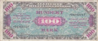 100 Mark Fine Banknote From Allied Military In Germany 1944 Pick - 197