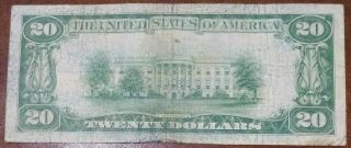 1928 Twenty Dollar $20 Gold Certificate Bill United States Note 2