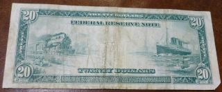 1914 $20 TWENTY DOLLARS FEDERAL RESERVE NOTE BILL RICHMOND VIRGINIA 3