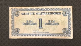 Austria 1 Schilling,  1944,  P - 103,  Wwii,  World Currency