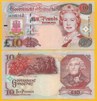 Gibraltar 10 Pounds P - 32a 2006 Unc Banknote