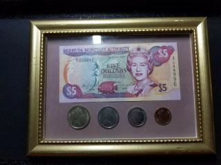 Bermuda Currency And Coin Framed Art Great Gift