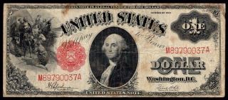 1917 United States One Dollar Fr 39 Speelman / White Horse Blanket Sawhorse Note
