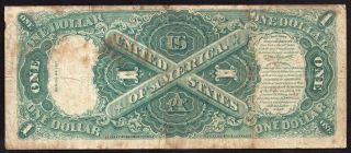 1917 United States One Dollar FR 39 SPEELMAN / WHITE Horse Blanket SAWHORSE Note 2