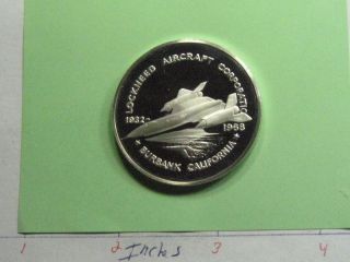 Sr - 71 Blackbird Plane Mach 3 Spyplane Lockheed Aircraft 1932 - 1968 Silver Coin