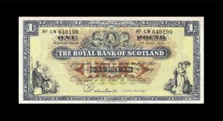1966 Royal Bank Of Scotland 1 Pound Consecutive 2 Of 2 ( (ef, ))
