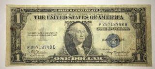 1935 A SERIES $1 DOLLAR SILVER CERTIFICATE ERROR - IN PLASTIC HOLDER 4